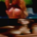 Black middle nude woman
